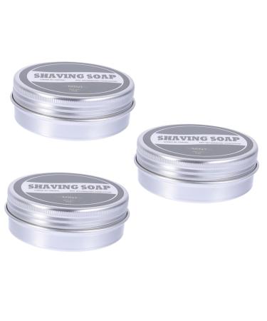 FRCOLOR 3 Pcs Shaving Soap Beard Shaving Kit Luxury Shaving Cream Beard Removal Kit for Men Beard Shave Cream Sandalwood Shaving Cream Shave Beard Soap Man Luxurious Set Aluminum Material