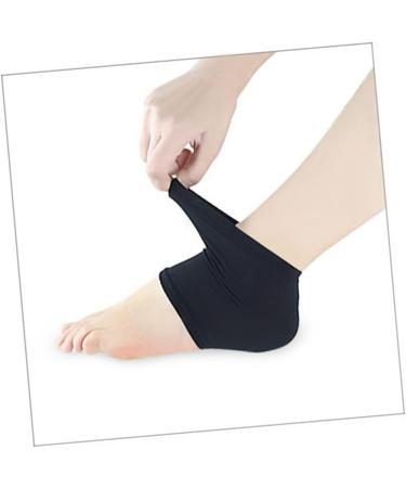 FRCOLOR moisturizing Socks Hydrating Socks moisturizer Socks Heel Socks tendonitis Socks Gel Heel pad Black Socks Black Gel Heel Sock Black Heel Spa Protector Absorber - Buy Online on GoSupps.com