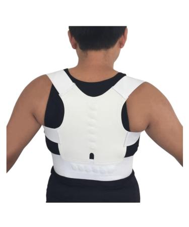 Back Support Back Brace Lumbar Support Posture Corrector Orthopedic Corset Back Waist Support with Shoulder Brace Spinal Back Support Belt(White X-Large) X-Large White