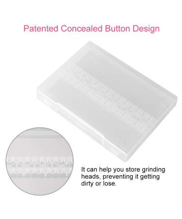 ANGGREK 14 Holes Professional Nail Art Polishing Grinding Drill Bit Holder Display Storage Box(Transparent) - Buy Online on GoSupps.com