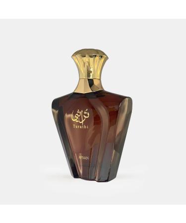Afnan Turathi Brown Eau de Parfum Spray for Men 3 Ounce 3 Fl Oz (Pack of 1) - Buy Online on GoSupps.com