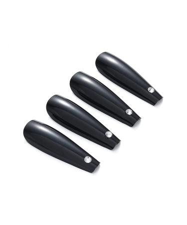 Brishow Long Pink Coffin False Nails - 24 Pcs Ballerina Acrylic Press-On Nails for Women & Girls - Buy Online on GoSupps.com