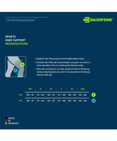 BAUERFEIND Knee Support with Silicone Ring - Unisex All Black for Right or Left Knee - Comfortable & Durable Support - Buy Online on GoSupps.com