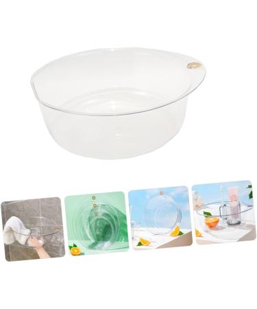Buy Transparent Plastic Washbasin - Large 32.9x31.2cm Kitchen & Salon Washing Bowl | Durable Household Cleansing Tub - Buy Online on GoSupps.com