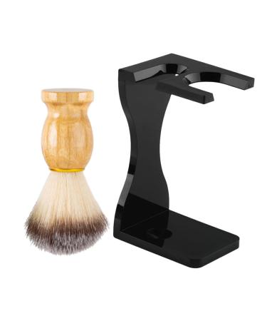 Frcolor 2 sets of shaving set shaving stands and brush salon Salon shaving brush shaving razor holder Razor brushes Stand bar razor holder made of acrylic comfortable shaving brush household bracket bracket fader