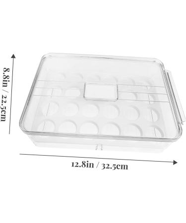OSALADI Box Plastic Serving Tray Plastic Eggs Egg Tray Refrigerator Vegetables Holder Drawer Egg re-usable Transparent 32.5x22.5cm - Buy Online on GoSupps.com