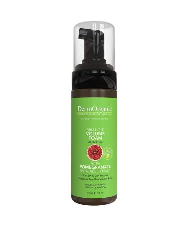DermOrganic Firm Hold Volume Foam with Pomegranate Anti-Fade Extract - Alcohol-Free  5 fl.oz.