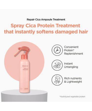 AMOS PROFESSIONAL Repair Cica Ampoule Treatment | Leave-In Conditioner & Detangler | Anti-Frizz Deep Conditioner for Split Ends - 7.7 fl. oz | International Shipping Available - Buy Online on GoSupps.com