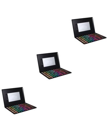 Healeved 3 Pcs 88 Shadow Palette Eye Makeup Pallet Woman Eyeshadow Eye Shadow Plate Plastic 1 count (Pack of 1) Assorted Colorx3pcs