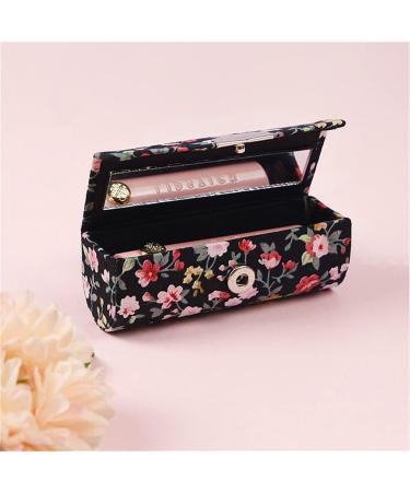 Hanyi Ladies Lipstick Case with Mirror Retro Print Lipstick Box Gift Set (4 Pcs) | Ideal for Travel & Makeup Lovers - Buy Online on GoSupps.com