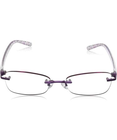 Foster Grant Women's Daniella Polarized Round Readers - Purple/Transparent 2x | Stylish & Functional Eyewear for Global Shipping - Buy Online on GoSupps.com