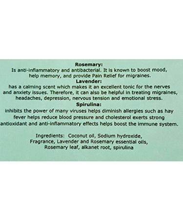 Organic Lavender Rosemary Bar Soap - Moisturizing Coconut Oil, Handmade Vegan Soap for Men & Women with Dry, Sensitive Skin - Buy Online on GoSupps.com