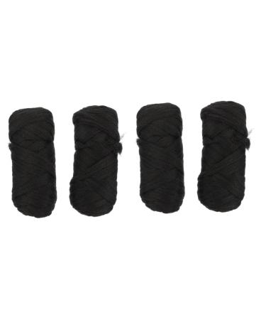 FOMIYES 4 Rolls Brazilian Wool Braid Color Wigs Colored Hair Extension Clips Synthetic Women Hair Pin Colorful Hair Clips Styling Hair Clips Long Wig Hair Piece Polypropylene Straight Hair