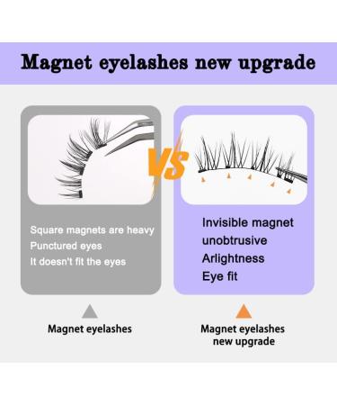 Onewly Magnetic Eyelashes 2 Pairs Reusable Magnetic Eyelash Kit Each Eyelash Has 5 Layers of Magnetism Dual Magnetic Lashes Magnetic Eyelashes Natural Look - Buy Online on GoSupps.com