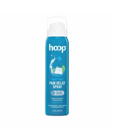 hoop Mighty Mint Pain Relief Spray | Cryotherapy Cooling for Instant Relief from Back Pain Leg Pain Lumbar Pain Knee Pain Joint Pain Sports Injuries Muscle Pain | 80 g