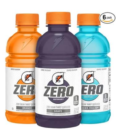 Gatorade Zero Thirst Quencher, 3 Flavor Variety Pack, 12 fl oz, 6 Count
