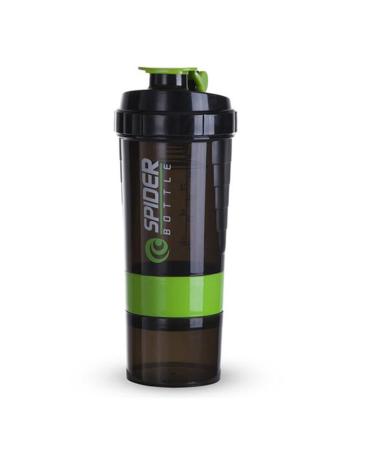 SJLS 3 Layers Shaker Protein Bottle Powder Shake Cup Large Capacity Water Bottle Plastic Mixing Cup Body-Building Exercise Bottle (Farbe : Green)