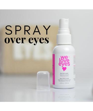 We Love Eyes Tea Tree Eyelid & Eyelash Cleansing Spray - 100% Oil Free No Rinse Formula for Lash Extensions - Gentle Debris Removal - Buy Online on GoSupps.com