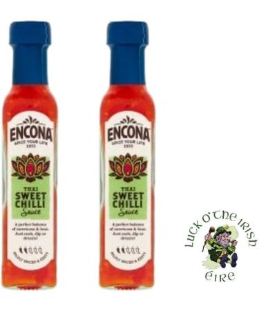 2 x Encona Thai Sweet Chilli Sauce 142ml + Luck Of The Irish Sticker - Buy Online on GoSupps.com