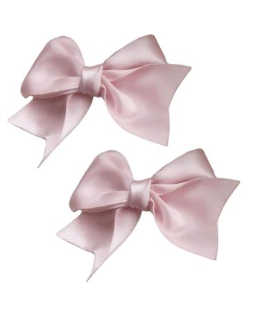 xbiez 1pair Mini Bowknot Shape Hairpins Hot Girls Ribbon Bowknot Hair Clip Makeup Hair Clip for Woman Ponytail Hair Clip Pink