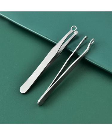 Minkissy Universal Nose Hair Cutter & Eyebrow Tweezers - Stainless Steel Round Head Leather Cover - Perfect Trimmer for Men & Women - Black - Buy Online on GoSupps.com