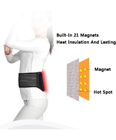 Aostfox Adjustable Lumbar Support Belt | Magnetic Therapy Waistband for Sciatica Relief | XL Body Formation Mesh Belt - Buy Online on GoSupps.com
