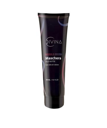 DIVINE BLACK DIVINA BLK Nourishing mask with coconut oil for wavy curly super curly and afro hair natural & Amazing from DIVINA BLK 300 ml
