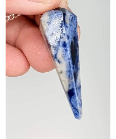 Dowsing Pendulum Healing Crystals Orgonite Crystal Point Scrying Dowser 100% Genuine Gemstone Crystal Pendulum Handcrafted Healing Crystal Gifts Witchcraft Supplies (Sodalite) - Buy Online on GoSupps.com