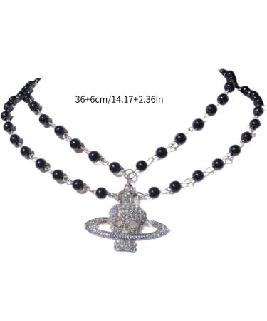 Oralgos Adjustable Skull Trailer Necklace | Stylish Planetary Design | Comfortable Alloy & Pearl Jewelry - Buy Online on GoSupps.com