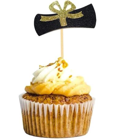 Bsowte 48PCS 2023 Year Gold Graduation Cupcake Toppers Food Decor/Graduation Grad Cap Party/Mini Insert - Buy Online on GoSupps.com