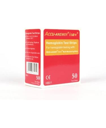 Accu-Answer Hemoglobin Test Strips - 50 Compatible Strips for Accurate Monitoring | Fast International Shipping - Buy Online on GoSupps.com