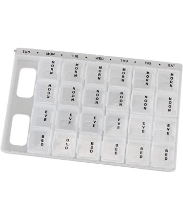 7-Day Pill Box Organizer | 4 Times a Day Morning Noon Evening & Bed | Effective Medicine Planner for Easy International Shipping - Buy Online on GoSupps.com