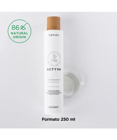 Kemon Actyva Benessere Shampoo Moisturizing hair wash for scalp mild hair care for sensitive scalp 250 ml - Buy Online on GoSupps.com