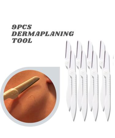 Buy GENDA Dermaplane Razor - 9 Pack Face Razors & Eyebrow Trimmer for Women | Peach Fuzz Remover & Dermaplaning Tool for Flawless Skin - Buy Online on GoSupps.com