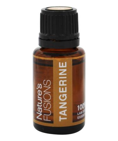 Nature's Fusions Tangerine 100% Pure and Natural Essential Oils Undiluted Therapeutic Grade for Aromatherapy and Topical Use .5 Fl Oz (Pack of 1) (15 mL)