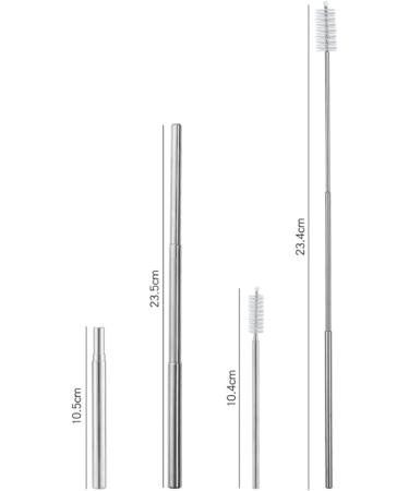 FJZFXKZL Straws 6 Pack Reusable Straws Foldable Metal Straws Stainless Steel Straws Colorful Aluminum Case with Key Chain Cleaning Brush for Travel Gifts Straw (Color : B) - Buy Online on GoSupps.com