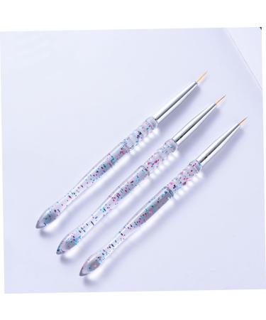 DOITOOL 2sets Nail Art Drawing Pen Liner Paint Nail Art Point Drill Nail Gel Nail Kit Nail Art Tools Nail Salon Supply Nail Detail Brush Alloy Pen Holder Transparent Handle Miniature - Buy Online on GoSupps.com