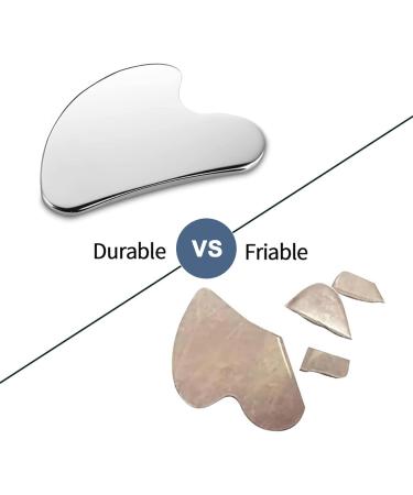 Heart Shape Gua Sha Massage Tool - Stainless Steel Anti-Wrinkle Facial Tool for Eye Swelling & Skin Tightening | International Shipping Available - Buy Online on GoSupps.com