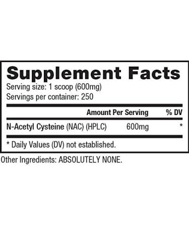 NutraBio N-Acetyl Cysteine (NAC) Supplement - 150g Powder, 600mg Serving - Anti-Oxidant & Immune Support - Non-GMO, Gluten Free - Buy Online on GoSupps.com