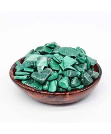 Natural Crystals and Stones 90-100g Natural Feng Shui Crystal Stone Malachite Tumbles Stone Gravel 10mm-15mm for Decorations for Decoration kaixun