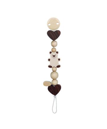 Heimess 764140 pacifier chain bear natural