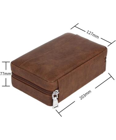 Cigar Humidor Case Portable Leather Humidor Box in Cedar Wood with Humidifier and Removable Cedar Tray - Buy Online on GoSupps.com