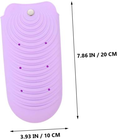 Heat Resistant Hair Curler Insulation Pouch - Silicone Travel Storage Bag for Curling Iron - 20x10cm Purple - Buy Online on GoSupps.com
