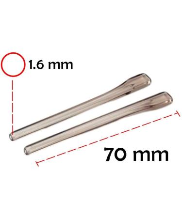 Light Brown Transparent Glasses End Tips - 2 Pairs of Glassen Leg Ear Hook Holders for Thin Metal Frames - Buy Online on GoSupps.com