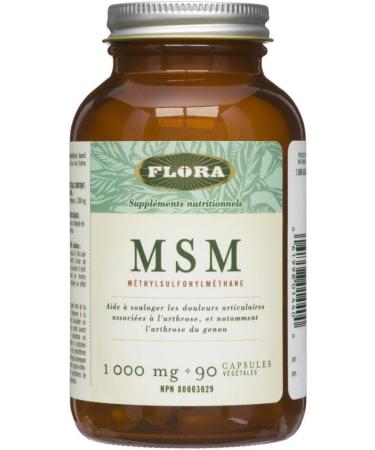 Flora Health MSM 1000 mg - Methyl Sulfonyl Methane Biologically Active Sulphur Vegan Patented and Clinically-Researched Helps to Relieve Osteoarthritic Pain 90 Vegetarian Capsules Glass Bottle 90 count (Pack of 1) - Buy Online on GoSupps.com
