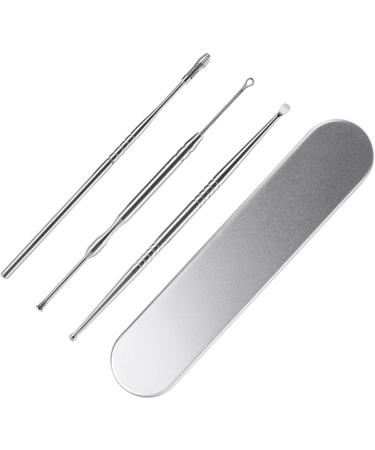 Stainless Steel Ear Spoon Set - 3pcs Ear Wax Removal Tool & Cleaner Kit - Buy Online on GoSupps.com