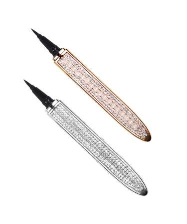 Stylo Eyeliner Auto-adh sif Effet Diamant Paillet 2 Pi ces Waterproof et R sistant la Transpiration Couleur Rose Dor Perl Maquillage Yeux pour Usage Quotidien 1 unit (Lot de 1) couleur assortie