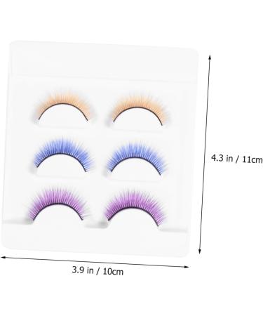 CRILSTYLEO 3 Pairs 3d False Eyelashes Party Eyelashes Fake Eyelashes Cosplay Eyelashes Women Eyelashes Performance Eyelashes Colored Eyelashes Halloween Eyelash - Buy Online on GoSupps.com
