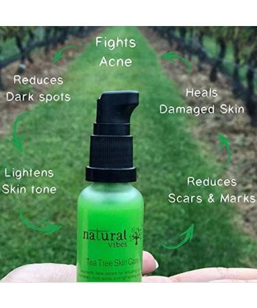 Buy Natural Vibes Ayurvedic Tea Tree Acne Repair Serum 30 ml - Reduce Acne Blemishes & Dark Spots - Buy Online on GoSupps.com