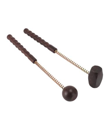 Filfeel massage ball hammer back-shoulder-massage wood massage hammer with spring grip for painful muscles portable manual massage device for muscle relief